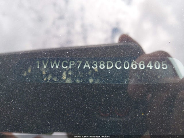 Aukcja sprzedaży 2013 Volkswagen Passat 2.5l Sel Premium, vin: 1VWCP7A38DC066405, numer aukcji: 45700545