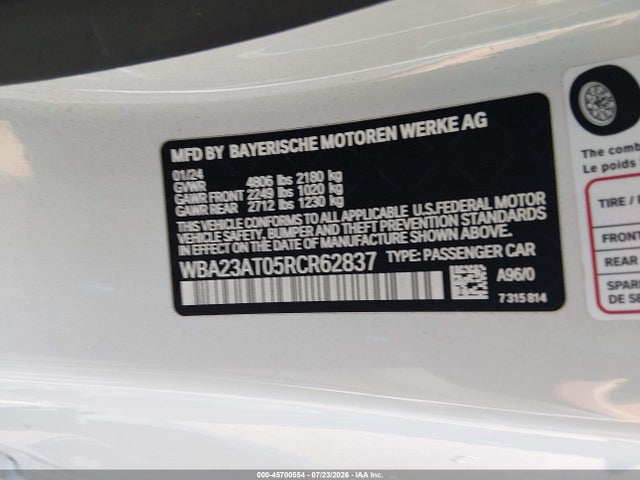 BMW 430I 2024 WBA23AT05RCR62837 Image 9