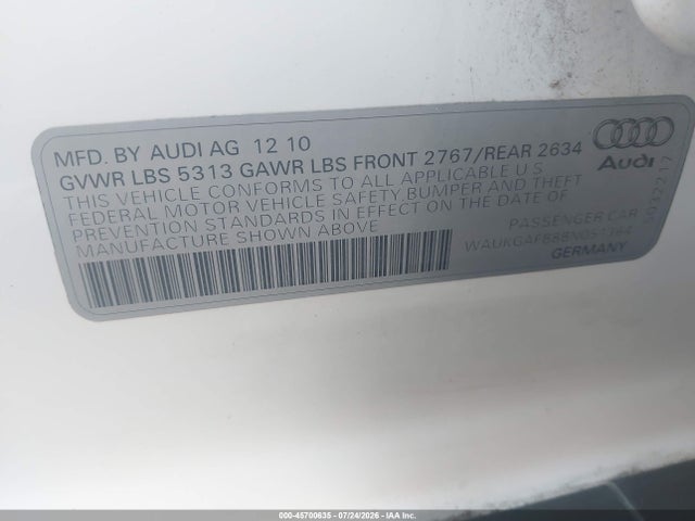 Продаж на аукціоні авто 2011 Audi A6 3.0 Premium, vin: WAUKGAFB8BN051364, номер лоту: 45700635