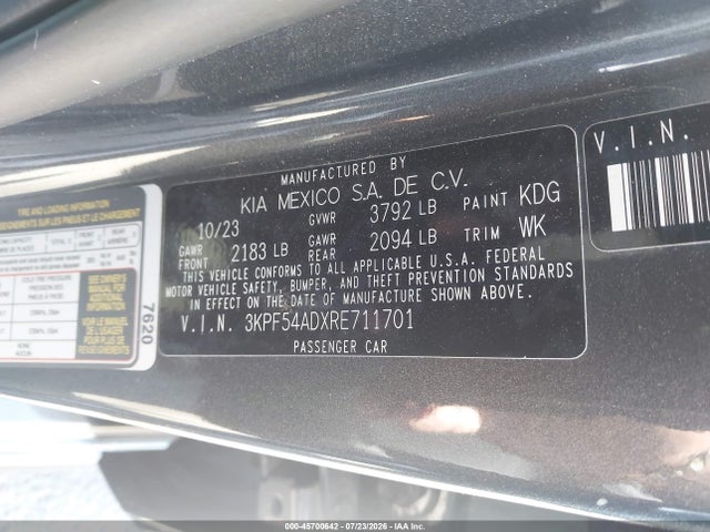 KIA Forte Gt-line 2024 3KPF54ADXRE711701 Image 9