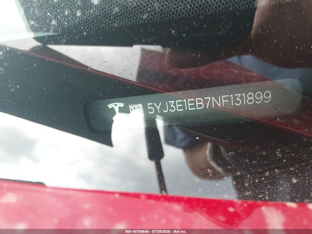 Продажа на аукционе авто 2022 Tesla Model 3 Long Range Dual Motor All-wheel Drive, vin: 5YJ3E1EB7NF131899, номер лота: 45700646