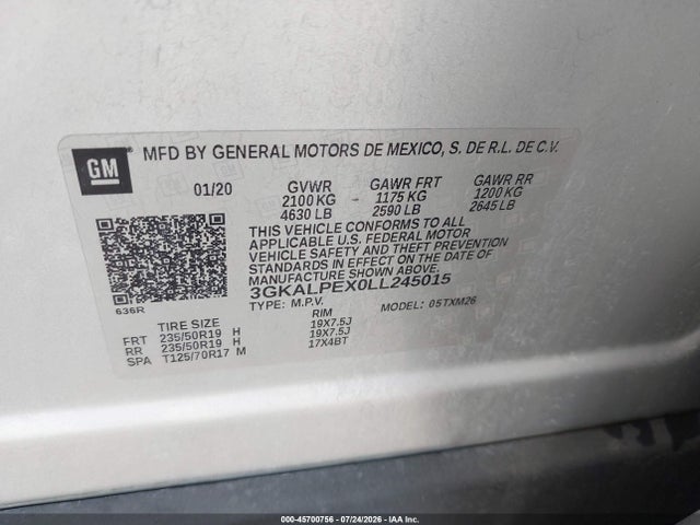GMC Terrain Fwd Slt 2020 3GKALPEX0LL245015 Image 9