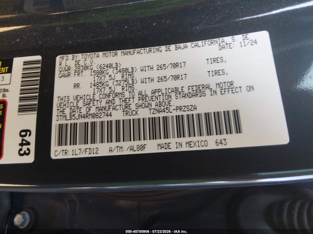 3TMLB5JN4RM082744 Toyota Tacoma Trd Off Road