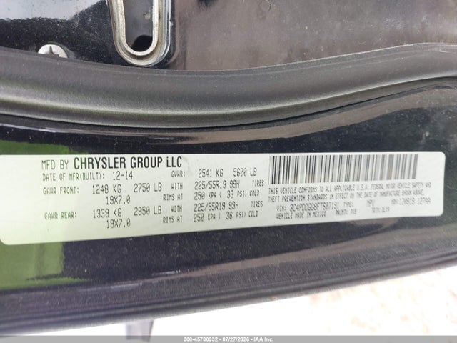 Продаж на аукціоні авто 2015 Dodge Journey Crossroad, vin: 3C4PDDGG8FT607191, номер лоту: 45700932