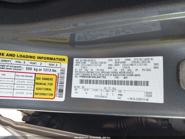 Ford Bronco 2025 1FMEE6BH9SLB47752 Image 9