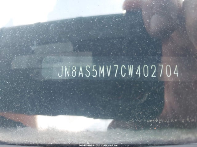 45701489 :رقم المزاد ، JN8AS5MV7CW402704 vin ، 2012 Nissan Rogue Sv W/sl Pkg مزاد بيع