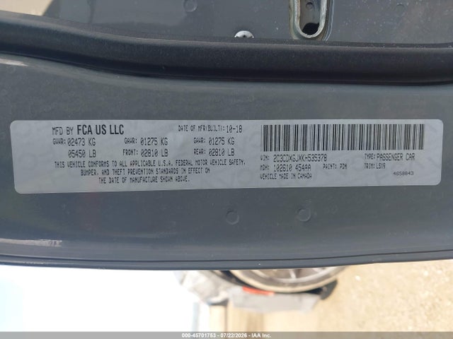 2C3CDXGJXKH535378 Dodge Charger Scat Pack Rwd