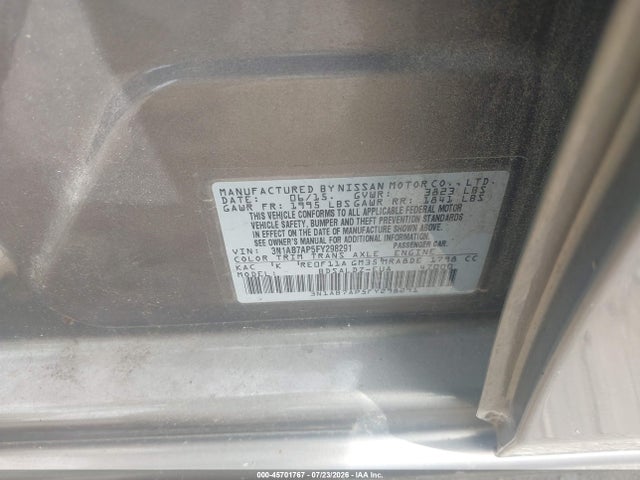 3N1AB7AP5FY298291 Nissan SENTRA SV