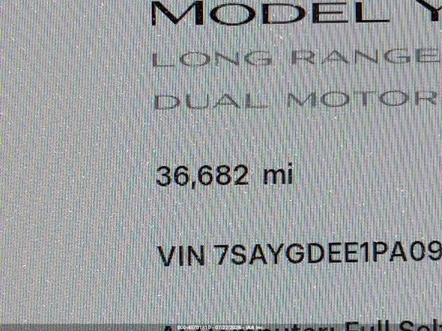 45701810 :رقم المزاد ، 7SAYGDEE1PA094752 vin ، 2023 Tesla Model Y Awd/long Range Dual Motor All-wheel Drive مزاد بيع