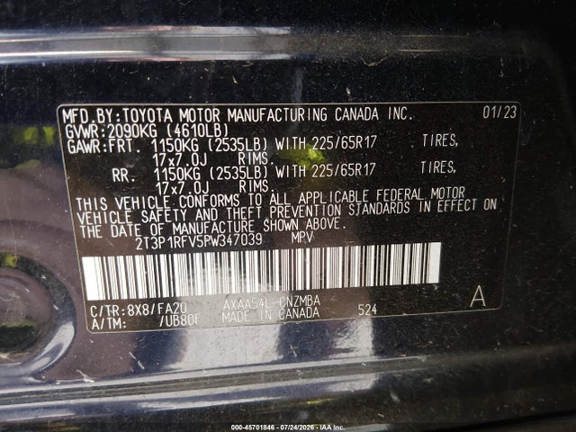 Toyota Rav4 Xle 2023 2T3P1RFV5PW347039 Image 9