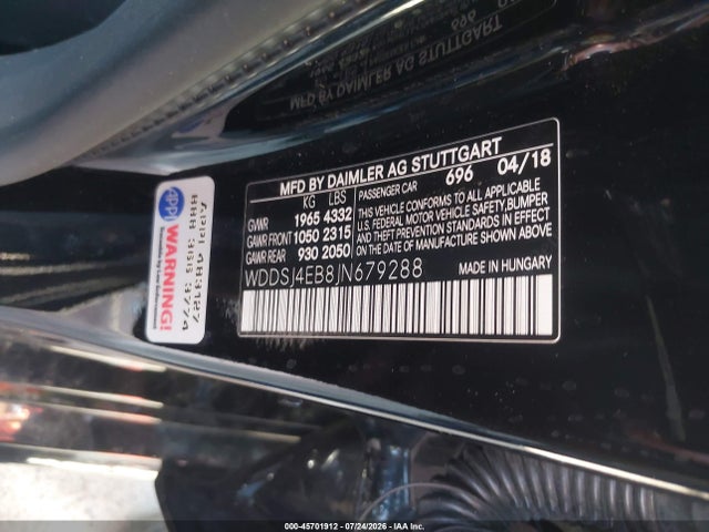 Mercedes-Benz CLA 250 2018 WDDSJ4EB8JN679288 Image 9