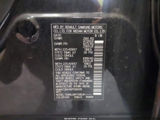 Nissan ROGUE SV 2019 KNMAT2MVXKP516003 Image 9