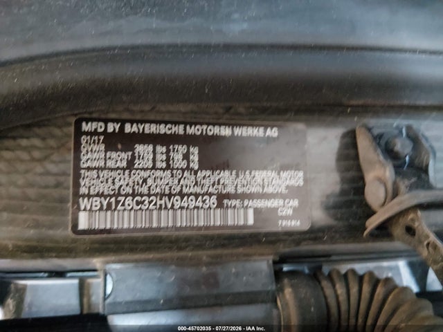 BMW I3 94 Ah 2017 WBY1Z6C32HV949436 Image 9