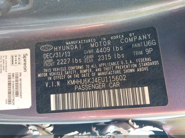 KMHHU6KJ4EU115602 Hyundai Genesis 3.8 Grand Touring