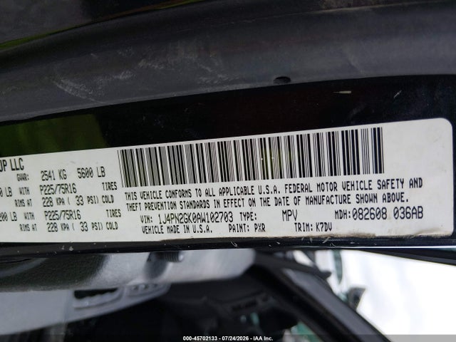 Aukcja sprzedaży 2010 Jeep Liberty Sport, vin: 1J4PN2GK0AW102703, numer aukcji: 45702133