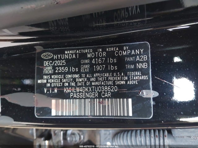 KMHLW4DKXTU038620 Hyundai ELANTRA N