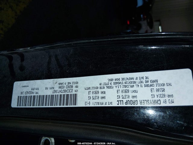 Aukcja sprzedaży 2013 Dodge Charger Se, vin: 2C3CDXBG7DH715027, numer aukcji: 45702244