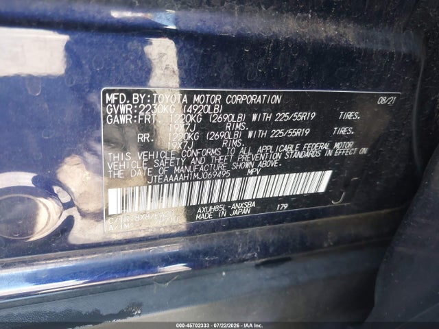 Toyota Venza Limited 2021 JTEAAAAH1MJ069495 Image 9