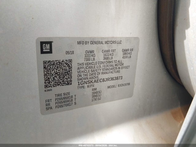 Chevrolet Tahoe Ls 2018 1GNSKAEC8JR363873 Image 9
