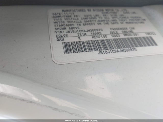Продажа на аукционе авто 2018 Nissan Rogue Sport Sv, vin: JN1BJ1CR4JW200970, номер лота: 45702654