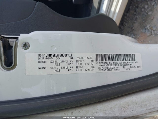 Aukcja sprzedaży 2014 Dodge Grand Caravan Se 30th Anniversary, vin: 2C4RDGBG0ER276190, numer aukcji: 45702688