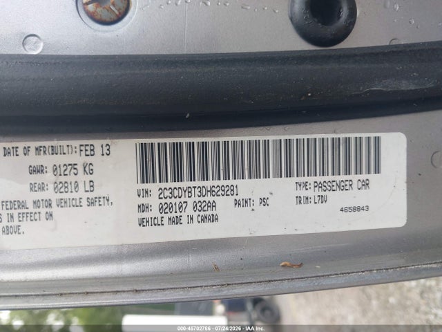 45702786 :رقم المزاد ، 2C3CDYBT3DH629281 vin ، 2013 Dodge Challenger R/t مزاد بيع