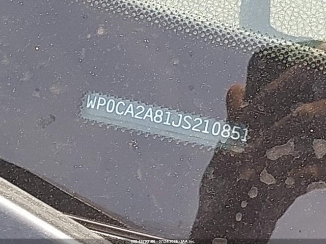 Продажа на аукционе авто 2018 Porsche 718 Boxster, vin: WP0CA2A81JS210851, номер лота: 45703106