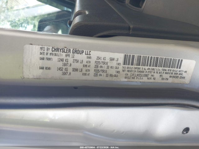Продаж на аукціоні авто 2012 Jeep Liberty Sport, vin: 1C4PJLAK9CW169867, номер лоту: 45703604
