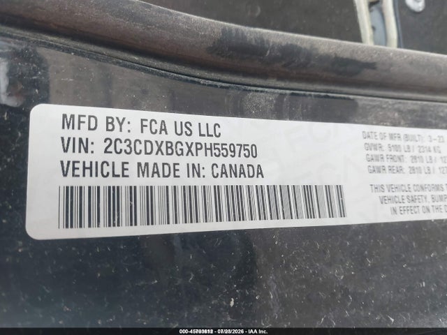 Продажа на аукционе авто 2023 Dodge Charger Sxt, vin: 2C3CDXBGXPH559750, номер лота: 45703612