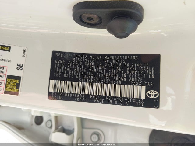Toyota COROLLA LE 2025 5YFB4MDE5SP330249 Image 9