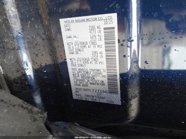Nissan ROGUE SV 2026 5N1BT3BB9TC727166 Image 9