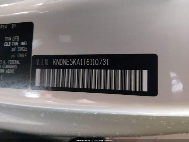 2026 Kia Carnival Mpv Hybrid Sx Prestige მანქანა იყიდება აუქციონზე, vin: KNDNE5KA1T6110731, აუქციონის ნომერი: 45704413