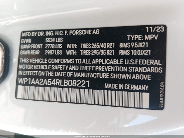 Porsche Macan T 2024 WP1AA2A54RLB08221 Image 9