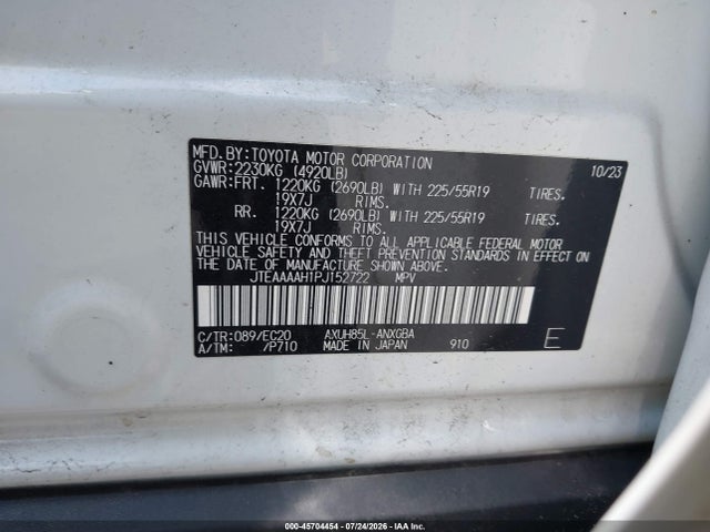 Aukcja sprzedaży 2023 Toyota Venza Nightshade Edition, vin: JTEAAAAH1PJ152722, numer aukcji: 45704454