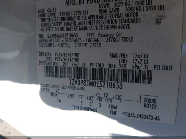 Ford Mustang V6 2014 1ZVBP8EM0E5210653 Image 9