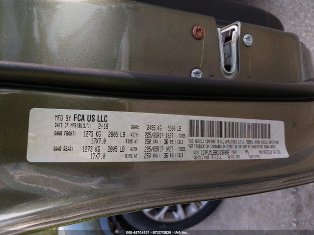 2019 Jeep Cherokee Latitude Plus 4x4 მანქანა იყიდება აუქციონზე, vin: 1C4PJMLB8KD139806, აუქციონის ნომერი: 45704521