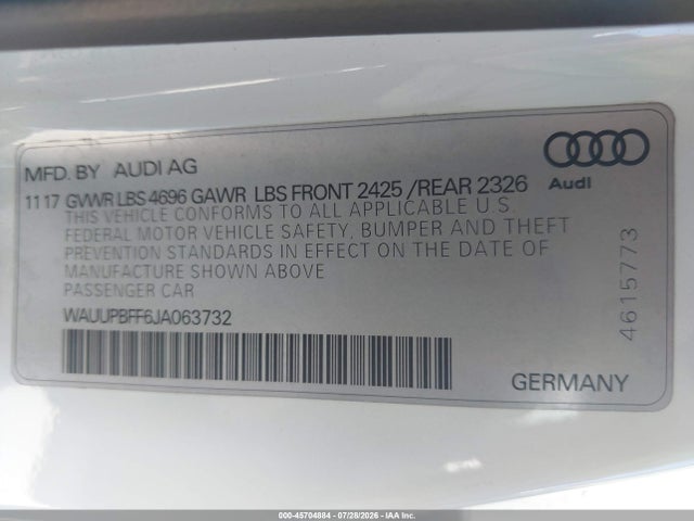 Aukcja sprzedaży 2018 Audi A3 E-tron 1.4t Premium/1.4t Tech Premium, vin: WAUUPBFF6JA063732, numer aukcji: 45704884