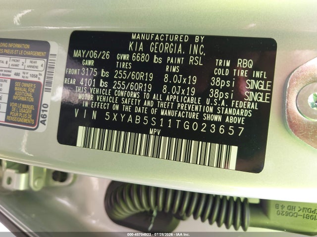 KIA Ev9 Light Long Range 2026 5XYAB5S11TG023657 Image 9