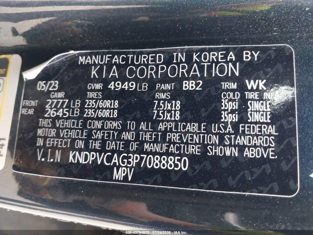 KNDPVCAG3P7088850 KIA Sportage Hybrid Ex