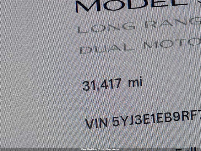 5YJ3E1EB9RF753409 Tesla Model 3 Long Range Dual Motor All-wheel Drive