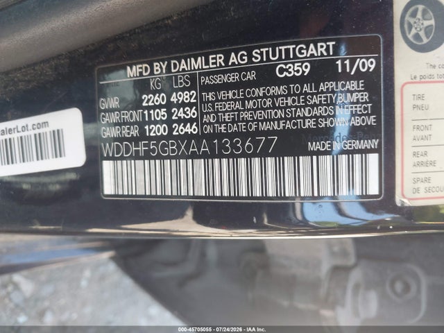 Продажа на аукционе авто 2010 Mercedes-benz E 350, vin: WDDHF5GBXAA133677, номер лота: 45705055