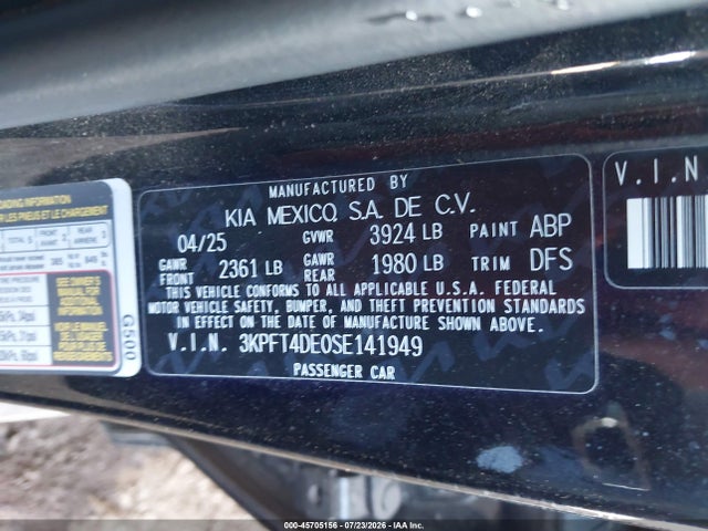 KIA K4 Lxs 2025 3KPFT4DE0SE141949 Image 9