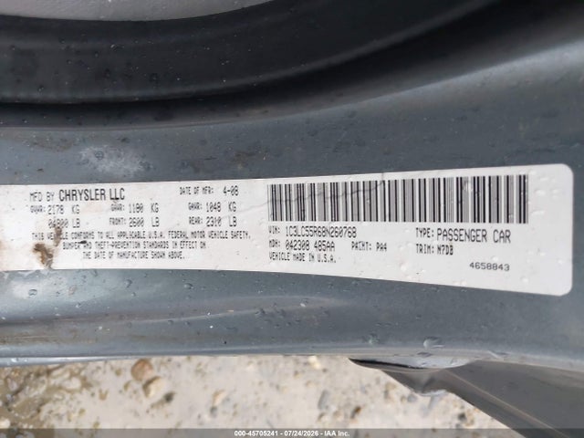 Aukcja sprzedaży 2008 Chrysler Sebring Touring, vin: 1C3LC55R68N260768, numer aukcji: 45705241