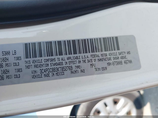 3C4PDCBB3KT852769 Dodge JOURNEY SE