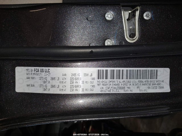 2018 Jeep Cherokee Latitude Tech Connect 4x4 მანქანა იყიდება აუქციონზე, vin: 1C4PJMCXXJD586809, აუქციონის ნომერი: 45705364