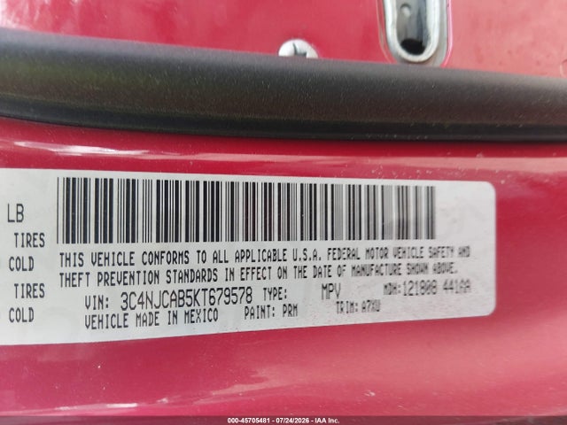 Aukcja sprzedaży 2019 Jeep Compass Sport Fwd, vin: 3C4NJCAB5KT679578, numer aukcji: 45705481