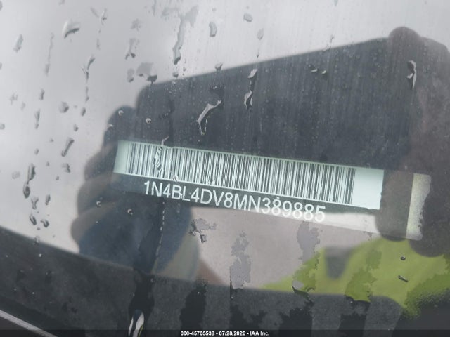 45705538 :رقم المزاد ، 1N4BL4DV8MN389885 vin ، 2021 Nissan Altima Sv Fwd مزاد بيع