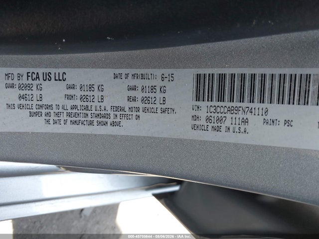 Chrysler 200 Limited 2015 1C3CCCAB9FN741110 Image 9