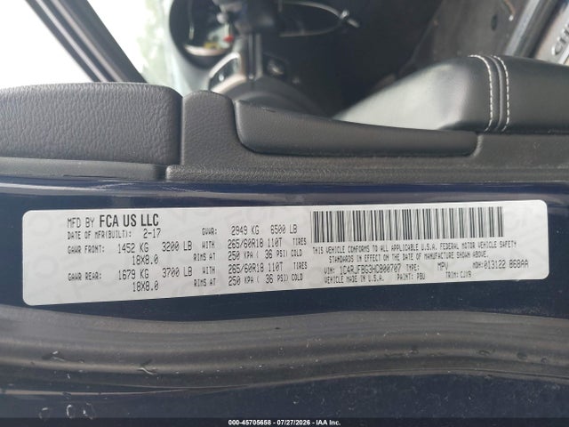 1C4RJFBG3HC800707 Jeep Grand Cherokee Limited 4x4
