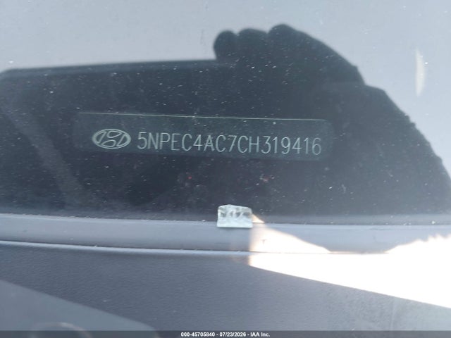 45705840 :رقم المزاد ، 5NPEC4AC7CH319416 vin ، 2012 Hyundai Sonata Limited مزاد بيع